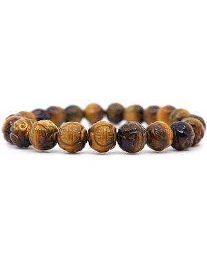 Shar Oke Tiger's Eye Shou Symbol Bracelet - Natural