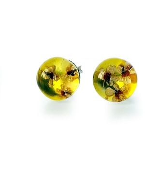 Laura Daili A Wild Sunny Summer Meadow Earrings - Yellow