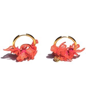 Nana Watanabe Swell Wave-Inspired Embroidered Earrings