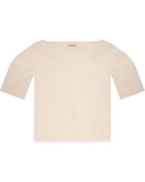 Marianne by Marie Jordane Cléo Asymmetrical T-Shirt - Natural