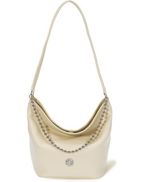orYANY Neutrals Ball Chain Bucket Bag - Metallic