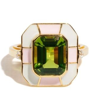 The Bag Icon The Icon Statement Ring - Green