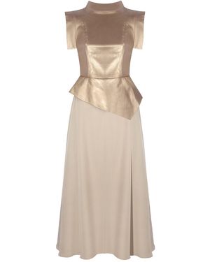 Mirimalist Concrete Midi Dress - Metallic