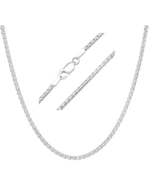 Kylie Harper Italian Sterling Round Box Chain - Metallic