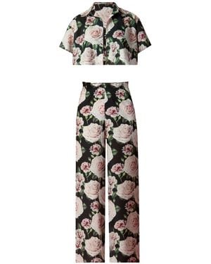 Nur Karaata Bloom Pant Shirt Set - Multicolor