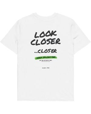 Anchor and Crew Small Print Annotations Organic Cotton T-Shirt - White
