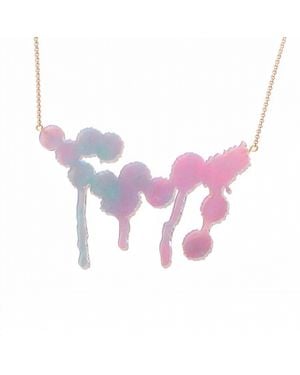 Y.han Design Splatter Necklace Iridescent - Pink