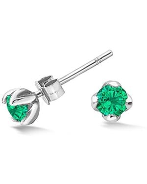 Dower & Hall Garnet Orissa Studs - Green