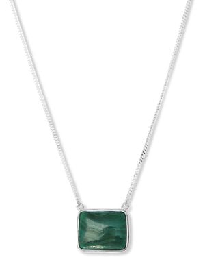 FV Jewellery La Stèle Malachite Square Necklace - Green