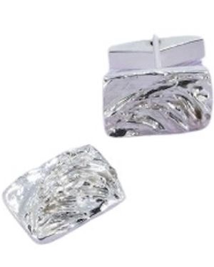 Simon Kemp Jewellers Wave Cufflinks - White