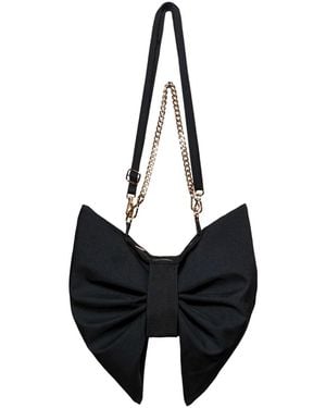 RainSisters Bow Clutch Purse - Black
