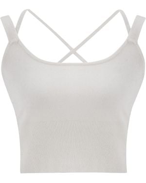 Peraluna Strap Knitwear Bustier - White