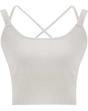 Peraluna Strap Knitwear Bustier - White