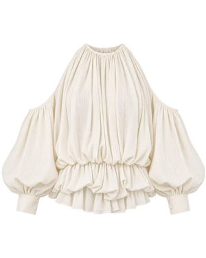 Mohala Grey Neutrals Onaha Blouse - Natural