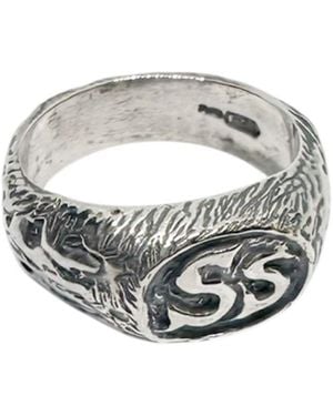Tg-Jewellery by Tamara Gervasio Strength & Spirit Signet Ring – Hand-Carved Sterling – One Of A Kind - Metallic