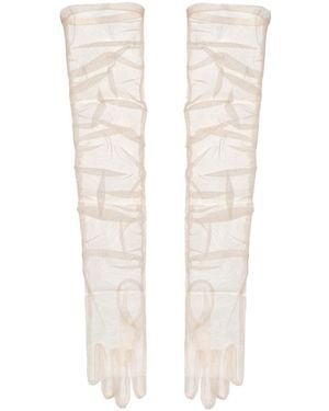 Ioana Ciolacu Neutrals Sand Gloves - White