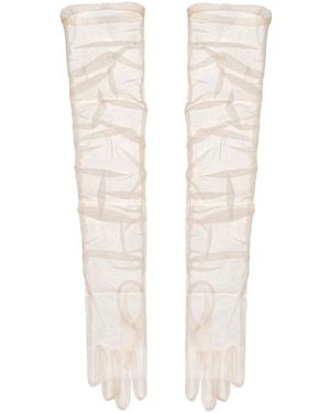 Ioana Ciolacu Neutrals Sand Gloves - White