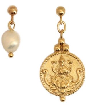 Gem Island Laxmi Earrings - Metallic