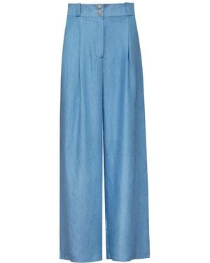 Audrey Vallens Denim Tencel Trouser - Blue