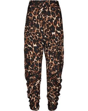 Tessitura Twisted Leopard Pants - Black