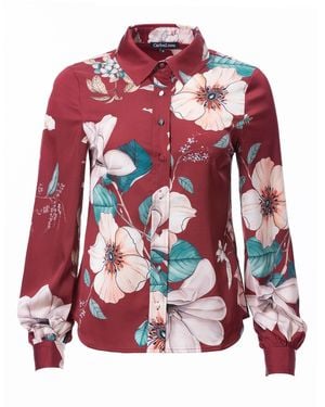 Carloslines Button Down Long Sleeve Shirt - Red