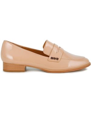 Rag & Co Neutrals Noshiya Patent Pleather Penny Loafers - Natural