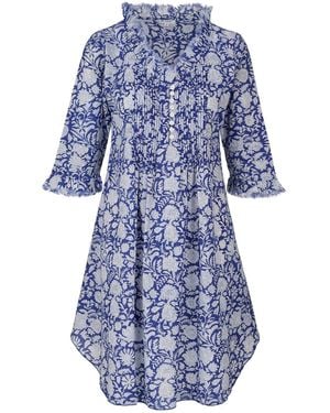 At Last Annabel Cotton Tunic - Blue