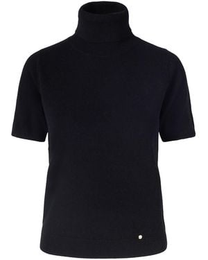tirillm Alexa Short Sleeve Turtle Pullover - Black