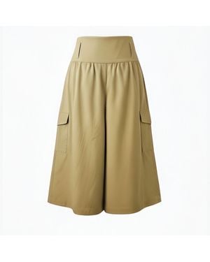 Italia A Collection Neutrals The Kate Cargo Culotte - Green