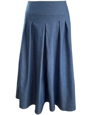 The Well Worn The Dune Skirt – Chambray - Blue