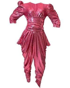 Julia Clancey Livzie Bonbon Sequin Jumpsuit - Red