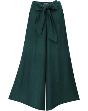 LA FEMME MIMI The Palms Wide Leges Pants - Green