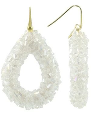 LOTT.gioielli Raw Drop Earrings L - White