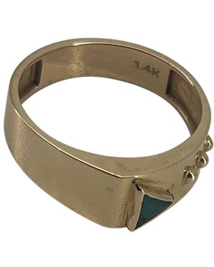 Greyewolfe Solid Emerald Ring - Metallic