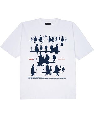 mysimplicated Oversized T-Shirt With Front Shades Design W - Blue