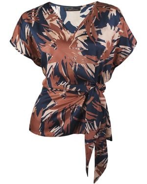 Me & Thee Hooray Henry Printed Silk Viscose Top - Black