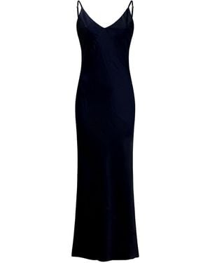 Why Mary Iris Bias Maxi Slip Dress - Blue
