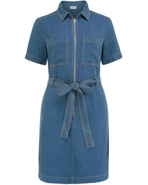 Sugarhill Tasha Mini Dress Stripe Denim - Blue