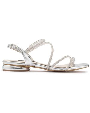 Ilvi Mika Leather Sandal With Stones - White