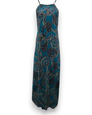 Monzlapur New York Silk Snake Scarf Dress - Blue