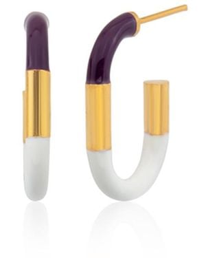 Milou Jewelry Sophia Hoop Earrings - White