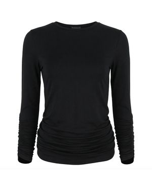 OFF GRID Parlee Bamboo Sleeved Top - Black