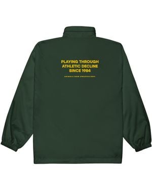 Anchor and Crew Forest Athletic Decline Sports Club League Embroidered Windbreaker Coat - Green