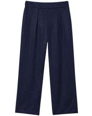 Dāl the Label Tencel Mid-Rise Tapered Pants - Blue