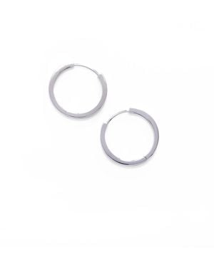 Belinda Jewelz Sierra Slim Hoops - White
