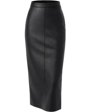 Exquise Alok Leather Skirt - Black