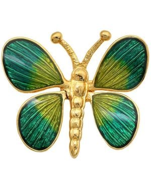 Grosse Enamel Butterfly Brooch, Series Golden Age - Green