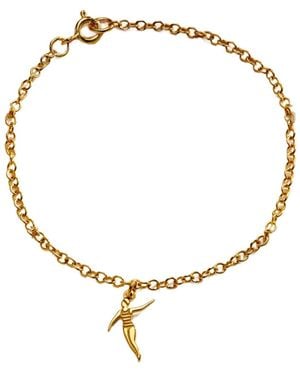 Posh Totty Designs Plated Swimmer Dinky Charm Bracelet - Metallic