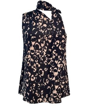 Solgo Atelier Ade One-Shoulder Mulberry Silk Top - Blue