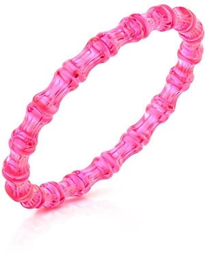 Gold & Honey Hot Bamboo Bangle - Pink